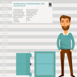 Bordogna ANDROMEDA 100 Wandtresor mit Schlüsselschloss