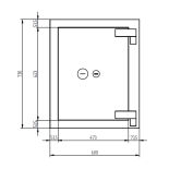 Bordogna ANDROMEDA 100 Wandtresor mit Elektronikschloss Premier