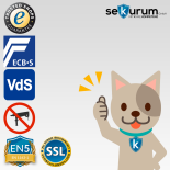 Sistec EUROGUARD-SE5-KB-173-1 Wertschutztresor mit Schlüsselschloss und Elektronikschloss CB90