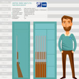 Sistec SWS160/1-T6 Waffenschrank mit Schlüsselschloss